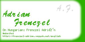 adrian frenczel business card